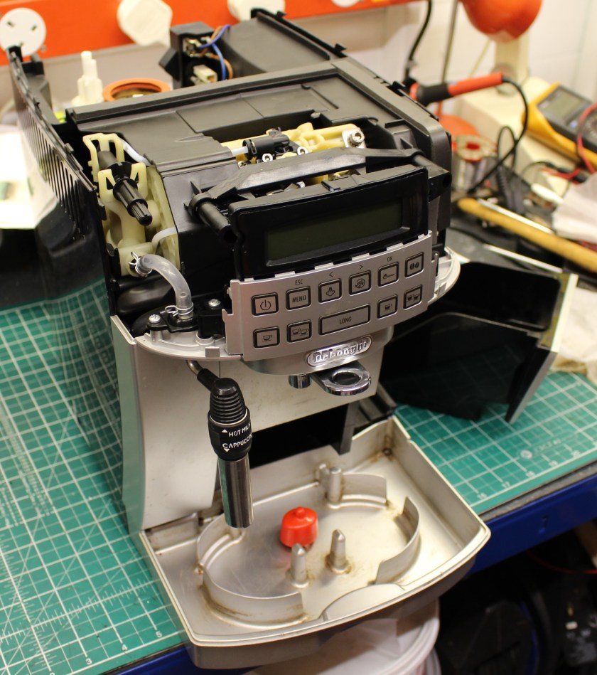 FixIrWorkshop, Worthing, Nov'20, DeLonghi Magnifica S, new hose/pipe fitted.